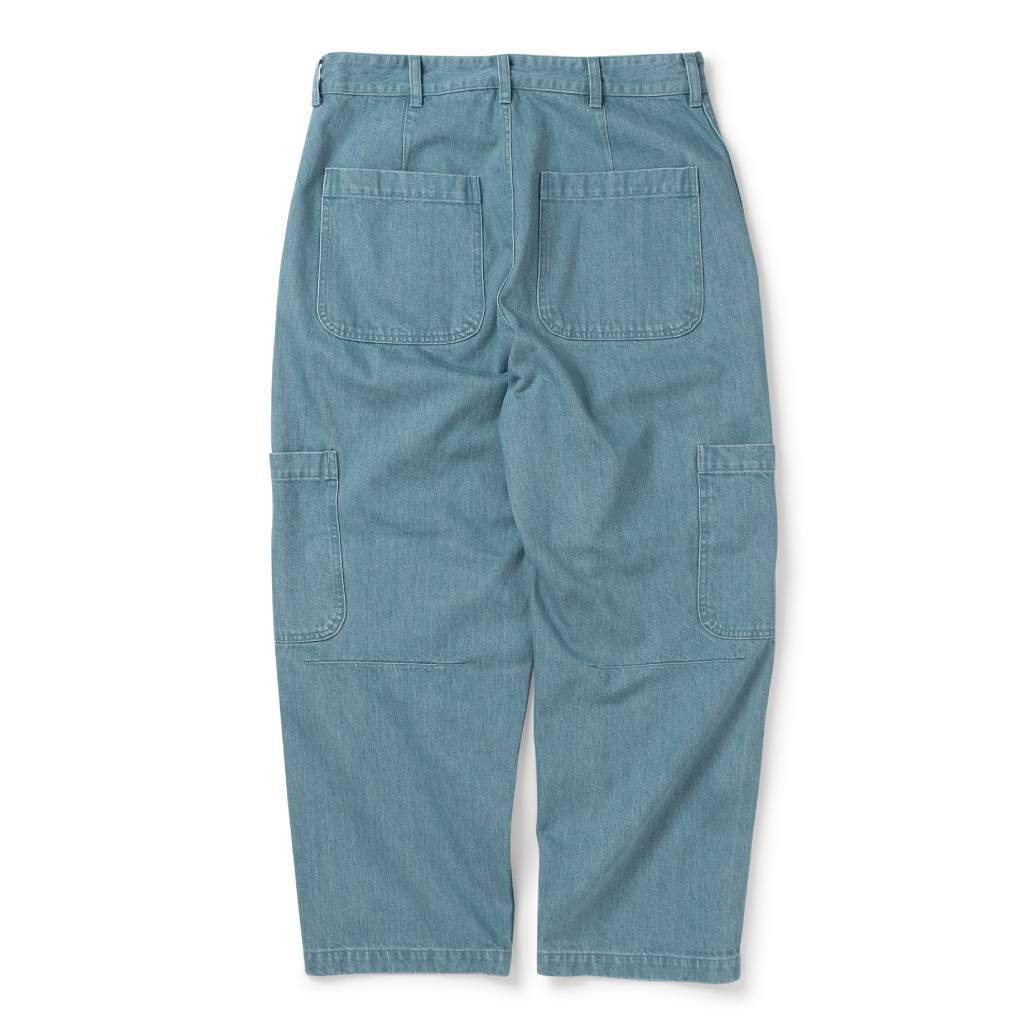 水洗牛仔六口袋工裝褲 #綠色 [SC2420-PN06]