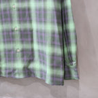 OMBRE CHECK OPEN COLLAR SHIRT L/S (TYPE-2) #GREEN [24FW-WMS-OC02]