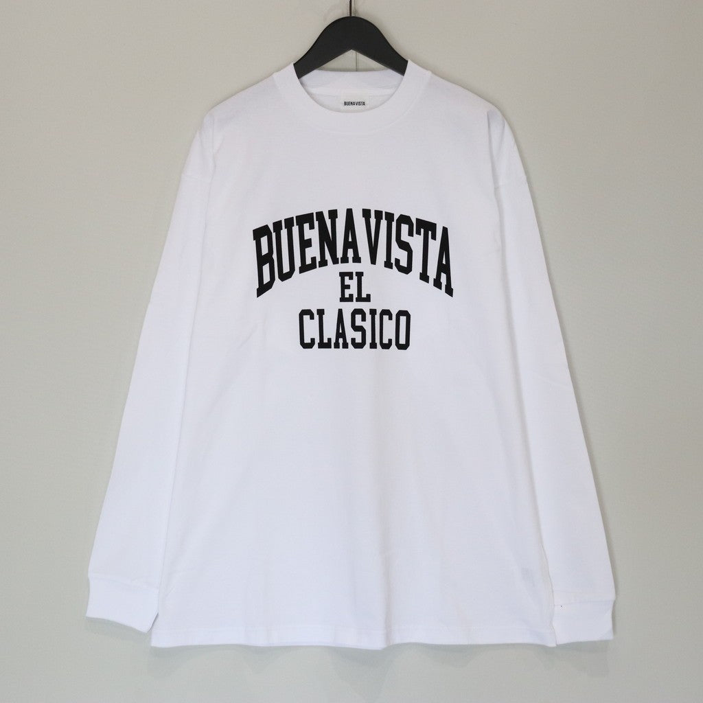 BV COLLEGE LOGO L/S TEE #WHITE [BV-CUT2501010]