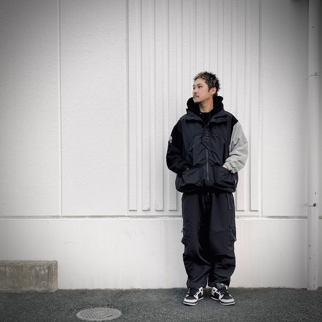 RIPSTOP CARGO BALLOON PANTS #Black [SS25-B01]