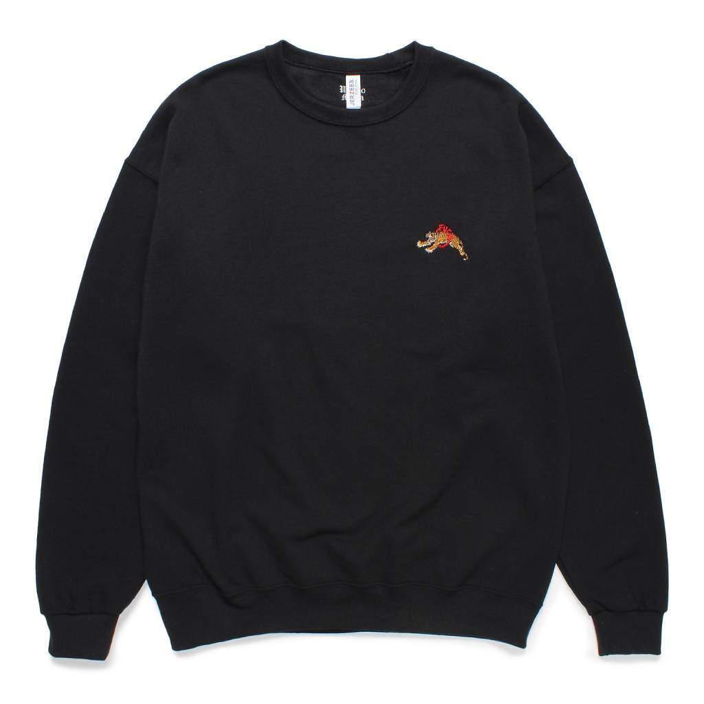 TIM LEHI | CREW NECK SWEAT SHIRT (TYPE-1) #BLACK [24FW-WMC-SS18]