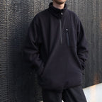 野戰抓絨半拉鍊衫 #K / 黑色 [NL62531]