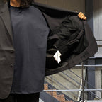 TECH LOOSE 2B JACKET POLISAGE #BLACK [BJ-57024W]