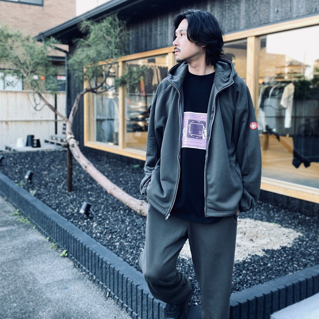 PE JERSEY ZIP HOODY #CHARCOAL [CES29CS20]