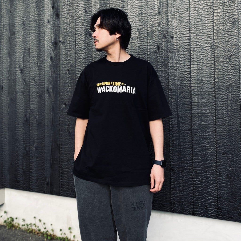 WASHED HEAVY WEIGHT CREW NECK T-SHIRT ( TYPE-5 ) #BLACK [26SS-WMT-WT06]