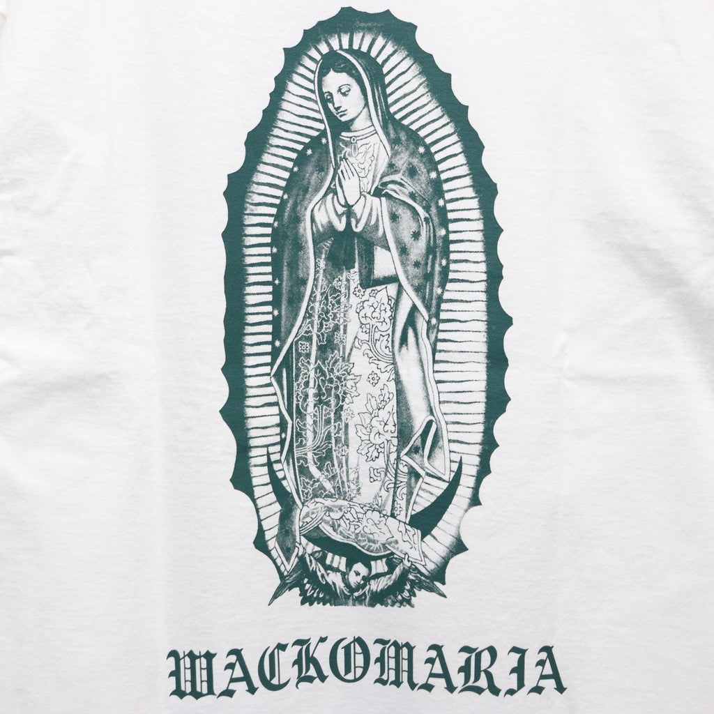 WASHED HEAVY WEIGHT CREW NECK LONG SLEEVE T-SHIRT ( TYPE-2 ) #WHITE/GREEN [26SSE-WMT-LT05]