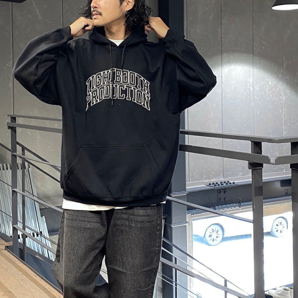 COLLEGE HOODED SWEAT SHIRT #BLACK [FW24-SW05] – cocorozashi