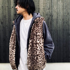 WILD THINGS | LEOPARD FUR HAPPY VEST ( TYPE-2 ) #L-PINK [26FW-WMO-WT06]