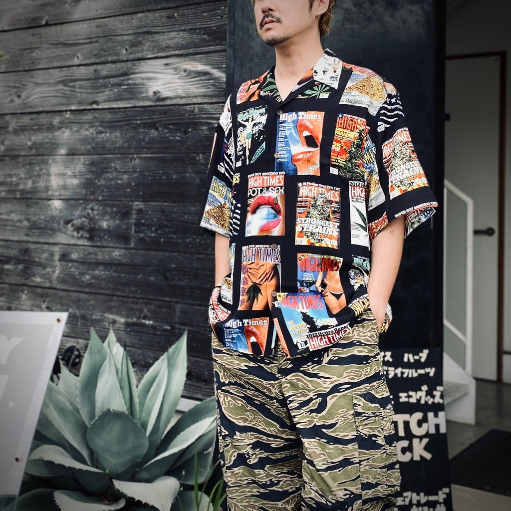 HIGHTIMES | HAWAIIAN SHIRT S/S #BLACK [HIGHTIMES-WM-HI10]