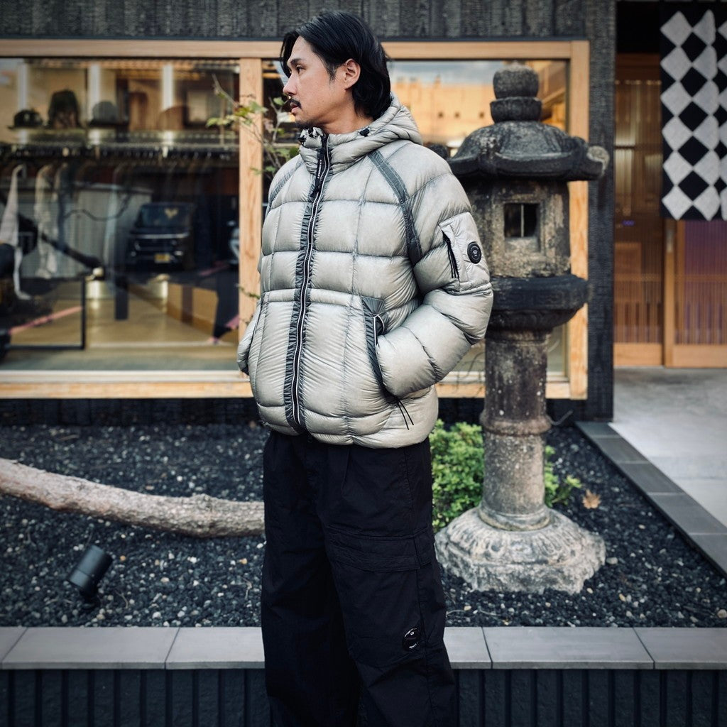 D.D. SHELL HOODED DOWN JACKET #936 FLINT GREY [21CMOW702A -26FWM]