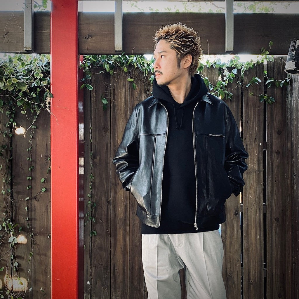 LEATHER JACKET #BLACK [25SS-WMO-BL01]