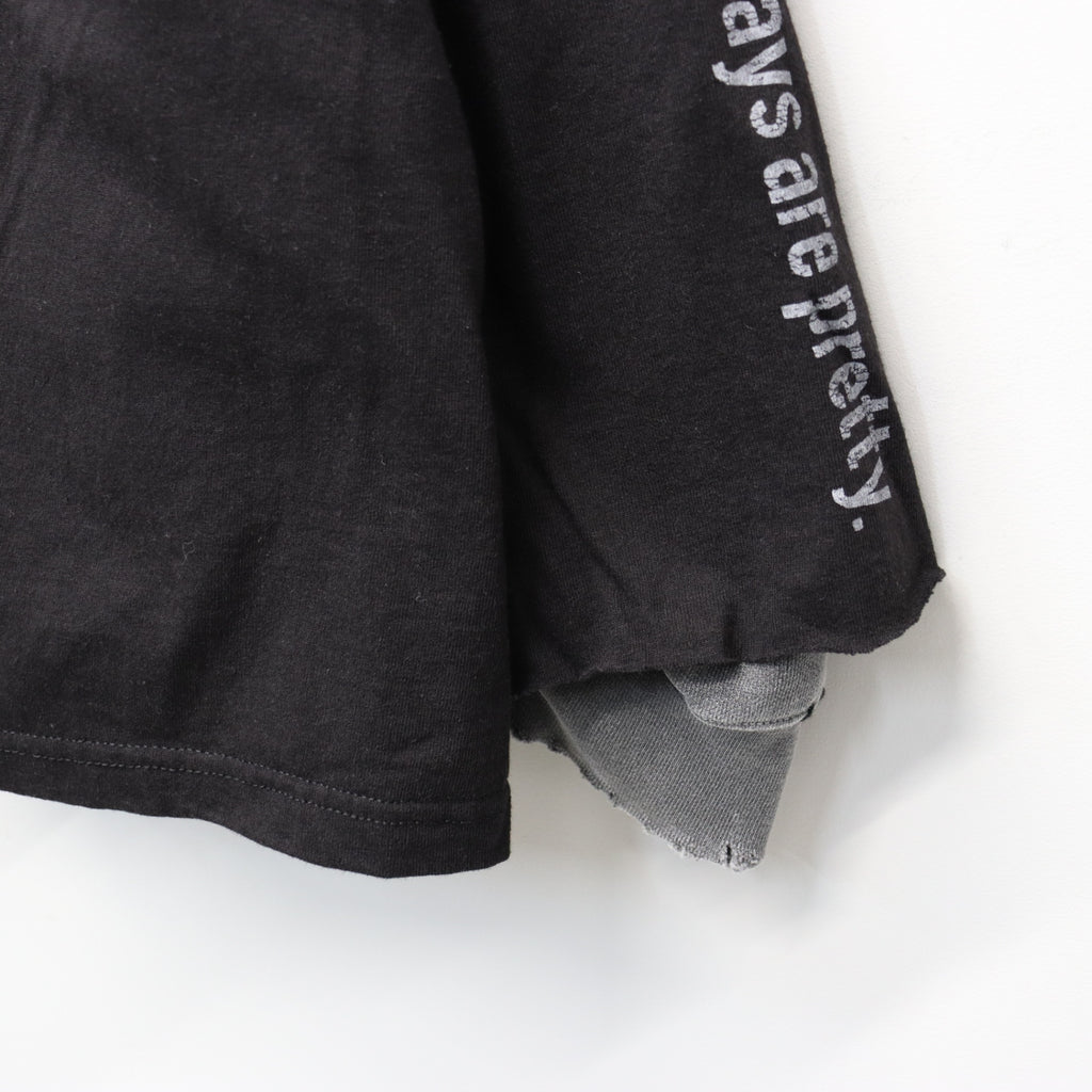 Bootleg Layered Crew Sweat (A MAN'S SHADOW) #AGED BLACK [M-P2-BG3]