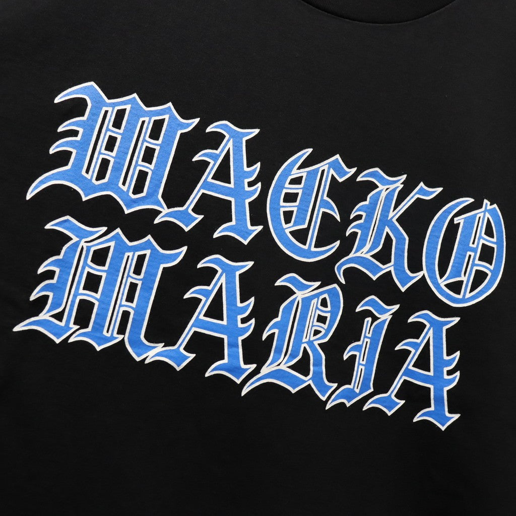 WASHED HEAVY WEIGHT CREW NECK T-SHIRT ( TYPE-12 ) #BLACK-BLUE [26SS-WMT-WT13]