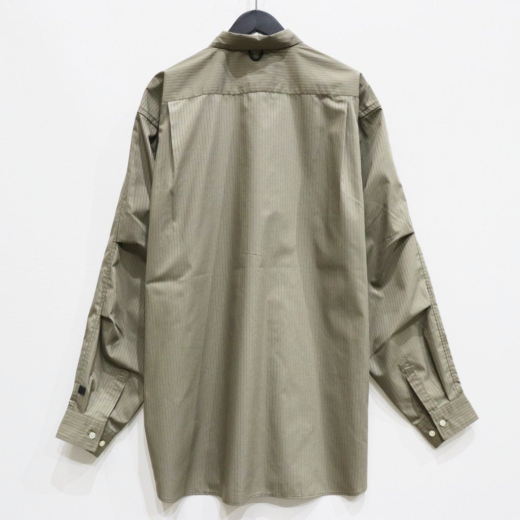 TECH REGULAR STRIPE SHIRT L/S #WOLF GRAY [BE-81025]