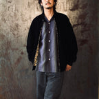 BARACUTA | G9 SUEDE LEATHER HARRINGTON JACKET #BLACK [25FW-WMO-BC01]