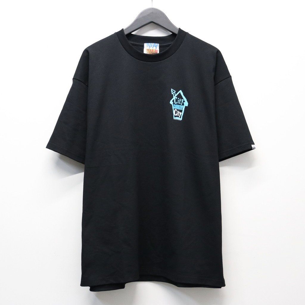 COTTON T-SHIRT_CITY HOUE #BLACK [CCC-261T007]