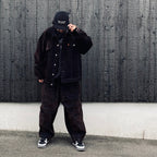 FLOCKY DENIM BALLOON PANTS #Navy [FW26-B10]