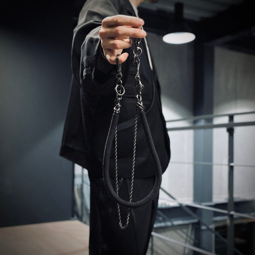 「RDA-01C」 - Dual Layers Aesthetic Trousers Chain #BLACK [GOOPI-25SS-FEB-03]