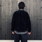 SUEDE LEATHER TRUCKER JACKET #BLACK [24FW-WMO-BL08]