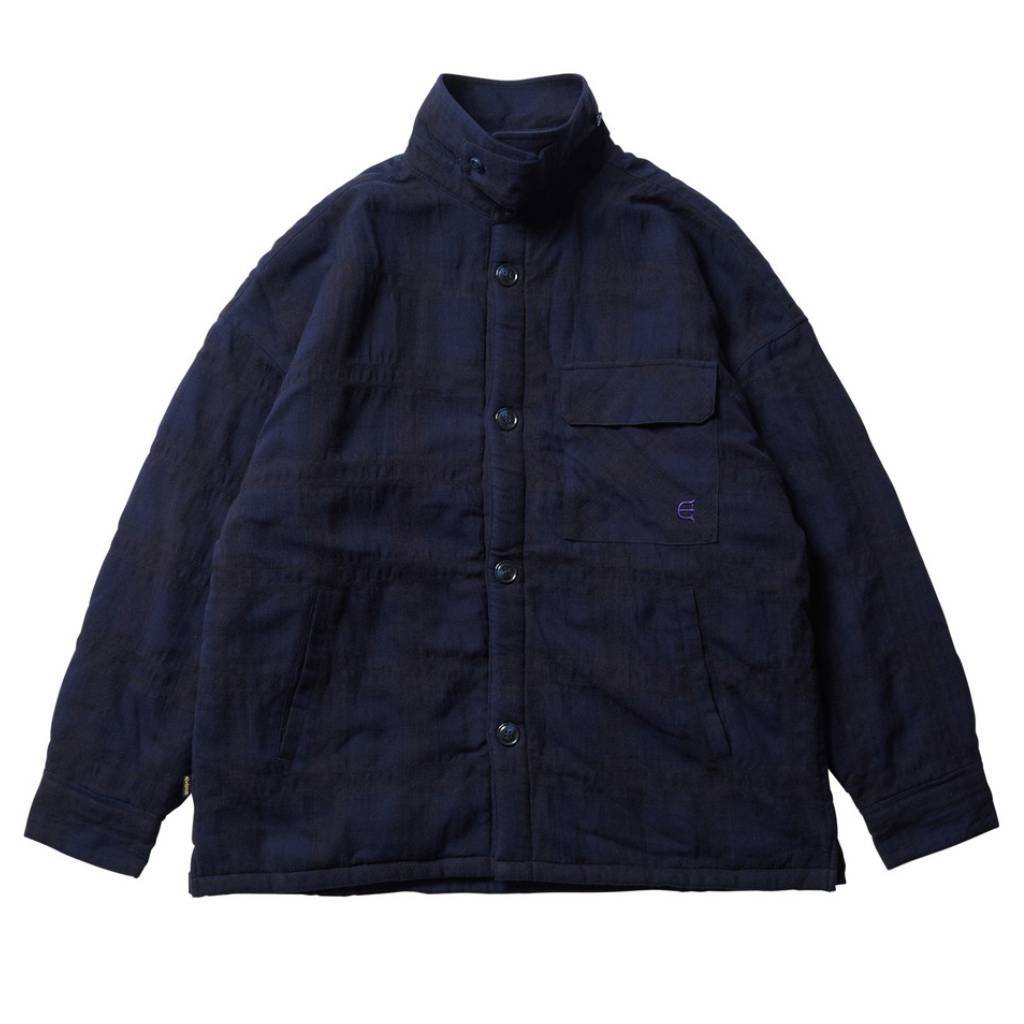 SHAO PLAID FLEECE JACKET #NAVY [24FW-JK08]