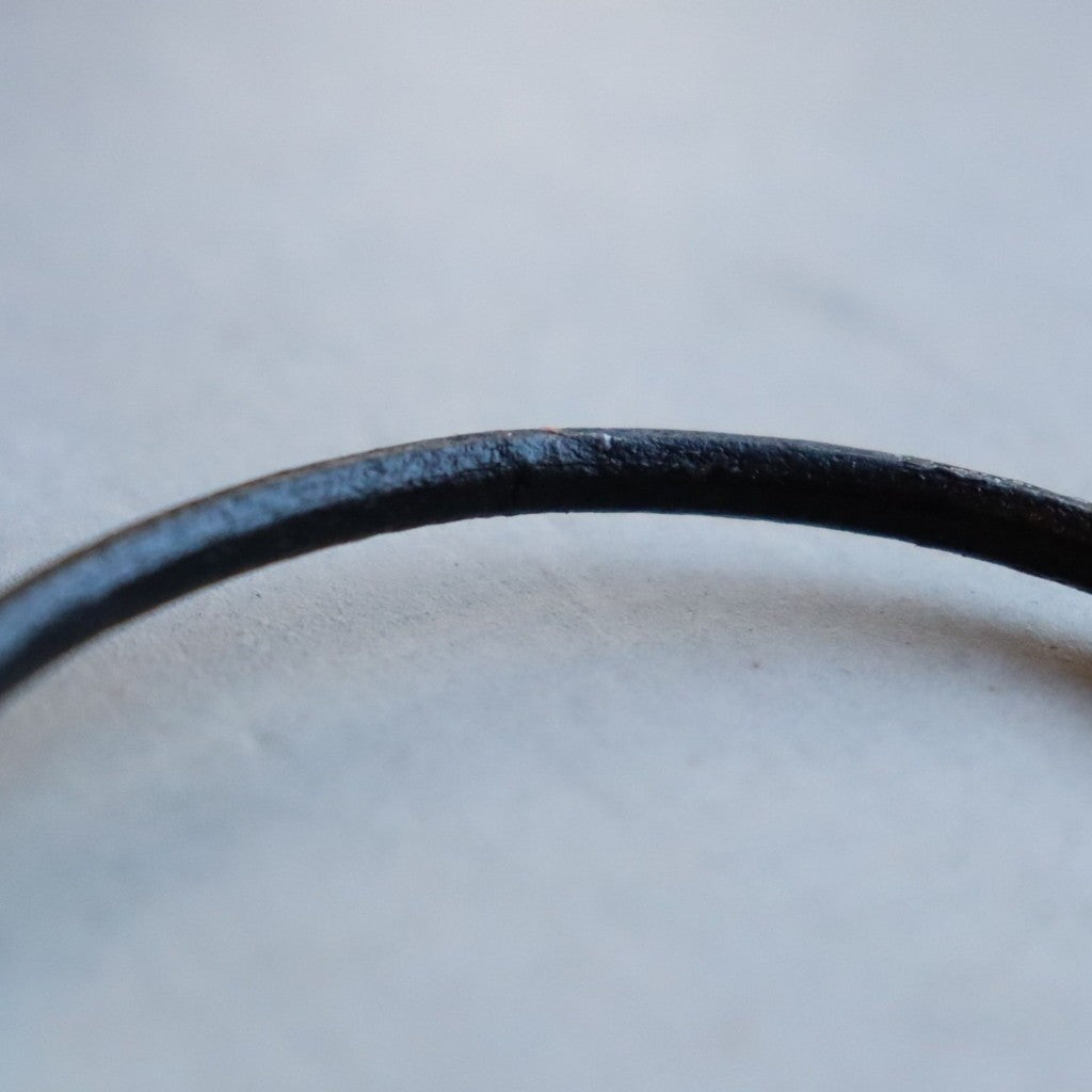 Round Leather Bracelet -Black- #SILVER [XOLB004S-BLK]