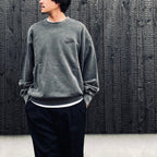 WASHED MIDDLE WEIGHT CREW NECK SWEAT SHIRT ( TYPE-1 ) #GRAY [26FWE-WMC-SS03]