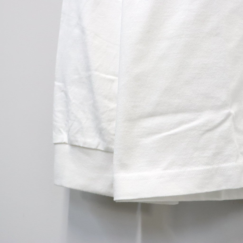 WASHED HEAVY WEIGHT CREW NECK LONG SLEEVE T-SHIRT ( TYPE-2 ) #WHITE [26FW-WMT-LT02]