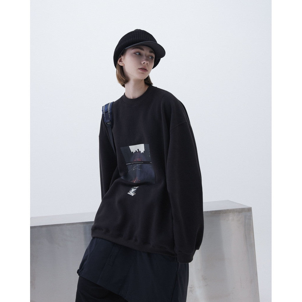 “RE-C01”Ryoiki Exp. 超大圓領毛衣 #BLACK [GOOPI-23AW-DEC-03]