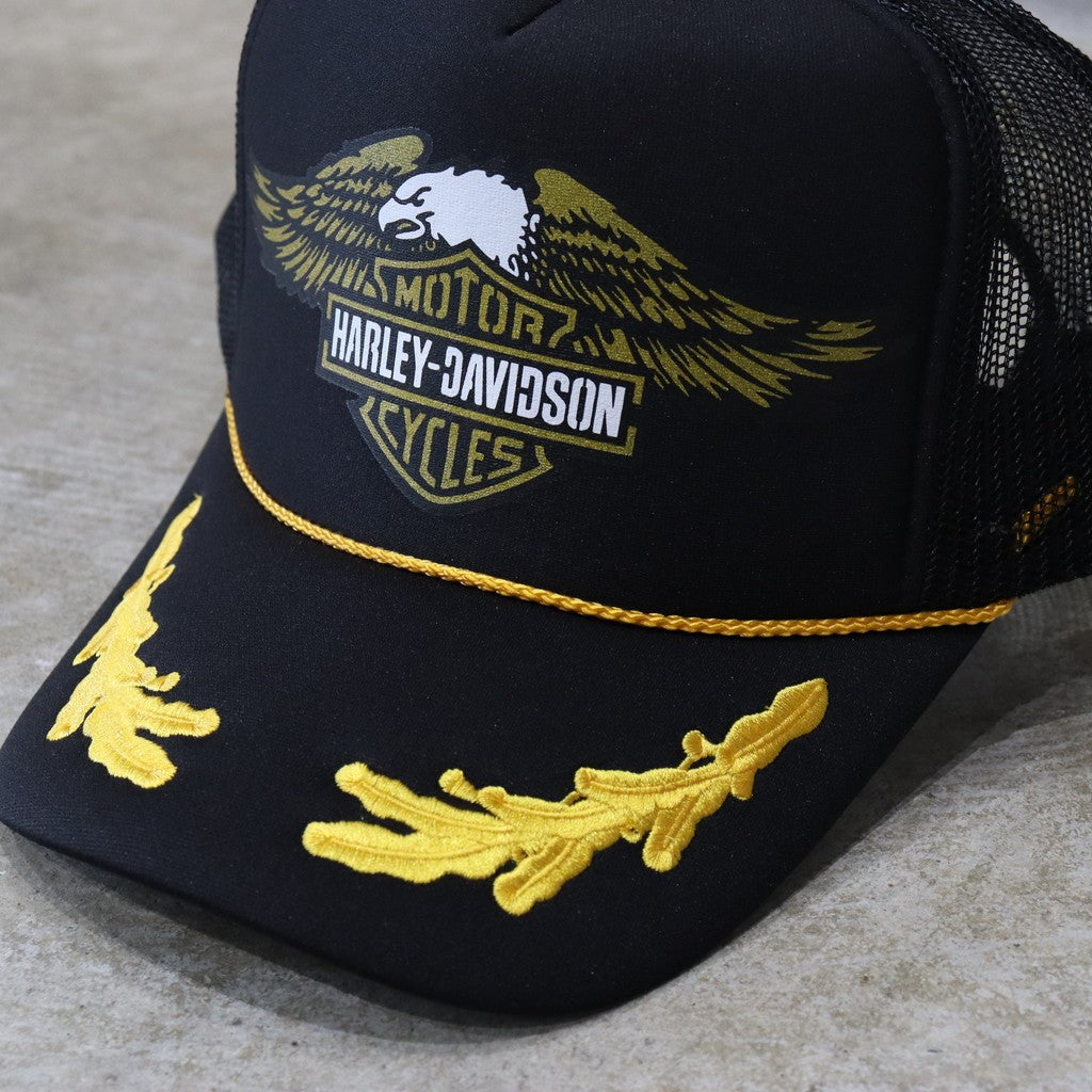 哈雷戴維森 | 尖叫鷹彎簷貼片帽 #黑色/金色 [HD25SS-CAP-01]