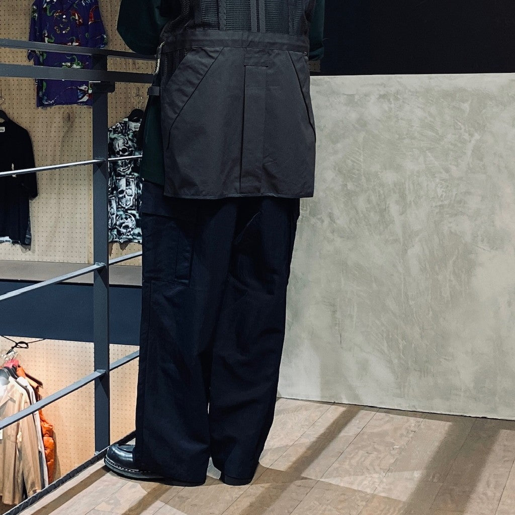 RE-NYLON WIDE CARGO TROUSERS #NAVY [FSU03241U0004]