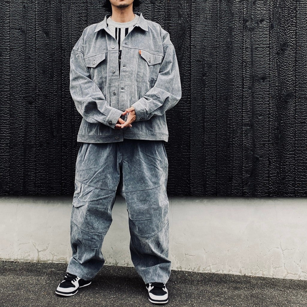 FLOCKY DENIM BALLOON PANTS #Blue [FW26-B10]
