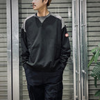 PANEL SHOULDER CREW NECK #BLACK [CES26CS10]