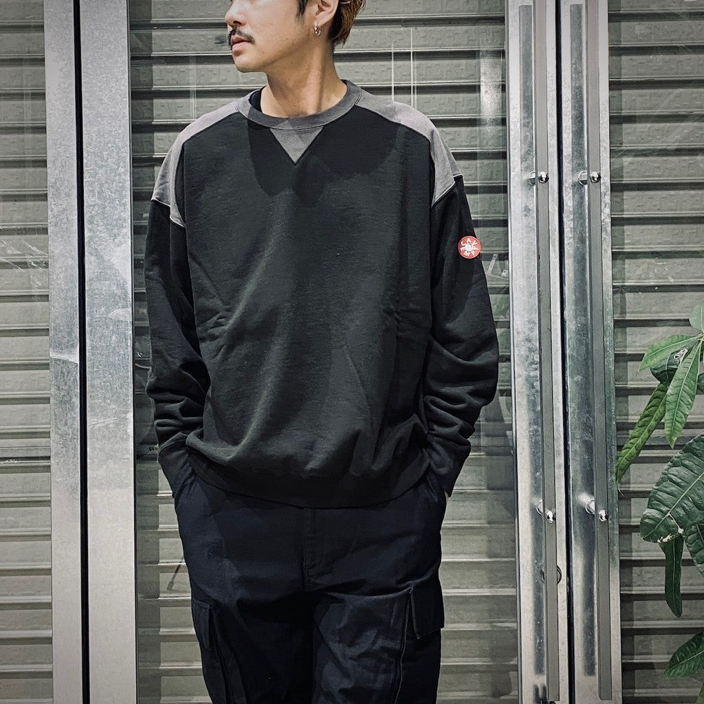 PANEL SHOULDER CREW NECK #BLACK [CES26CS10]
