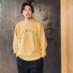 MIDDLE WEIGHT CREW NECK SWEAT SHIRT #YELLOW [26SS-WMC-SS08]