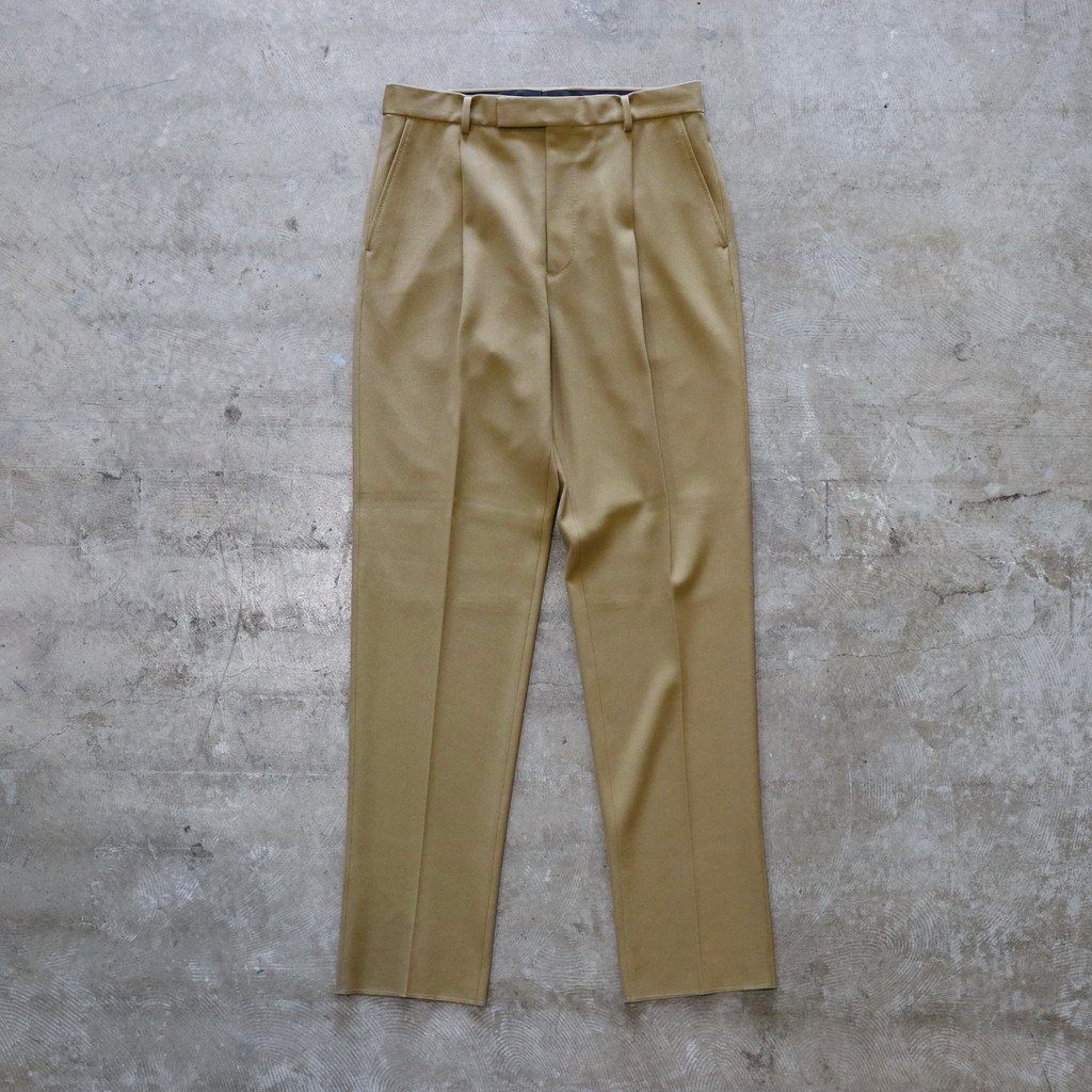 PLEATED TROUSERS #BEIGE [24FWE-WMP-TR01]