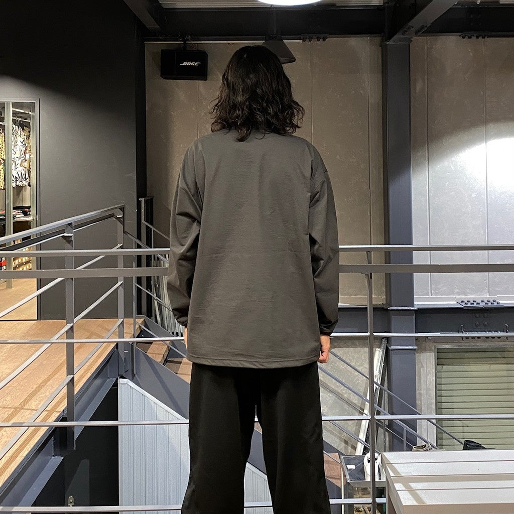 TECH CREW NECK TEE L/S #CHARCOAL [BE-31024W]