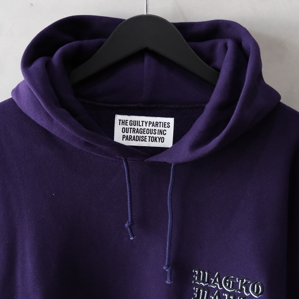 MIDDLE WEIGHT PULLOVER HOODED SWEAT SHIRT ( TYPE-2 ) #PURPLE [24FW-WMC-SS06]