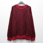 LEOPARD JACQUARD SWEATER ( TYPE-1 ) #RED [26SS-WMK-KN13]