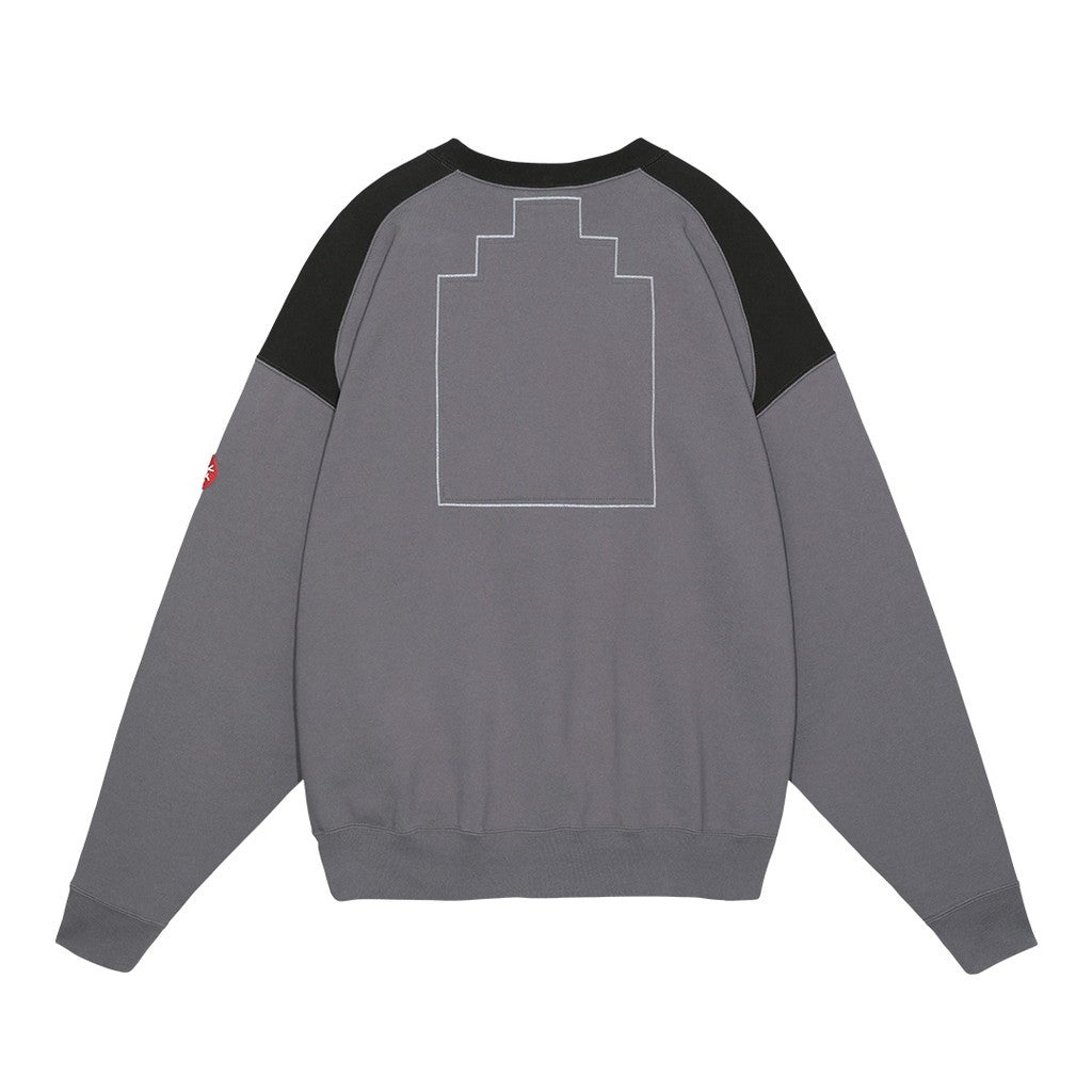 PANEL SHOULDER CREW NECK #CHARCOAL [CES26CS10]