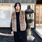 WILD THINGS | LEOPARD FUR HAPPY VEST ( TYPE-1 ) #BEIGE [26FW-WMO-WT05]