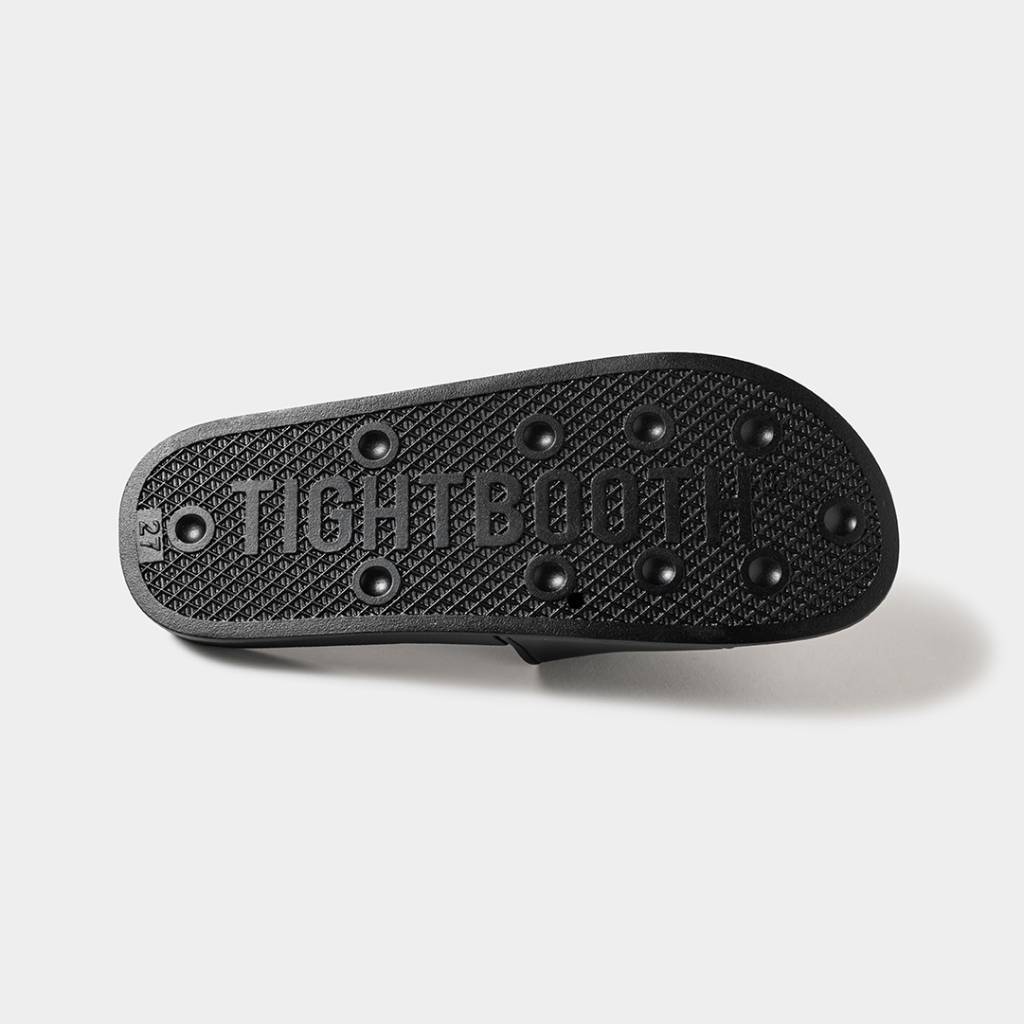 BIG LABEL SLIDE SANDAL #Black [SU26-A09]