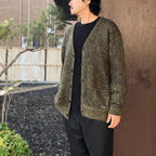 MIX MOHAIR CARDIGAN #KHAKI [26FW-WMK-KN04]