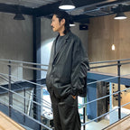 TECH LOOSE 2B JACKET TWILL #CHARCOAL [BJ-55024W]