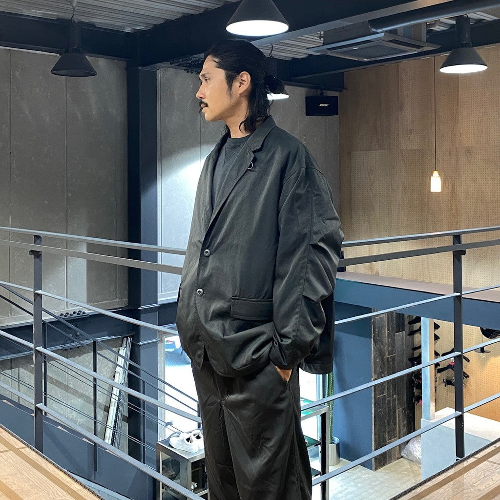 TECH LOOSE 2B JACKET TWILL #CHARCOAL [BJ-55024W]