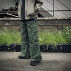 Slash Seam Twist Cargo Pants (PIGMENT DYED MOLESKIN) #OLIVE [M-P2-PT13]