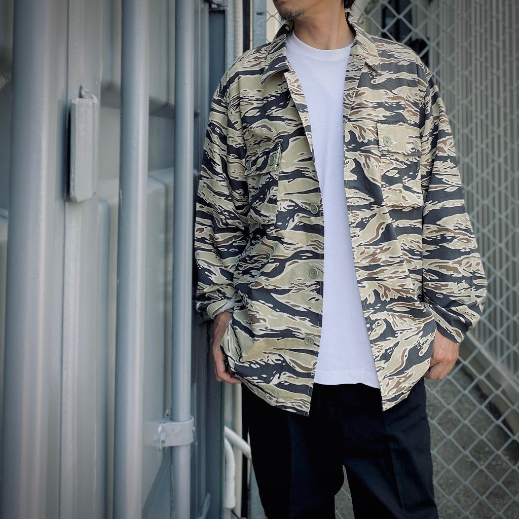 虎紋迷彩軍用襯衫（2型）#米色 [25FWE-WMO-ML06]