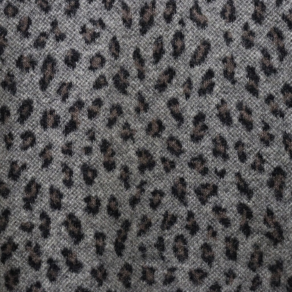 LEOPARD MOHAIR CARDIGAN #GRAY [24FW-WMK-KN12]
