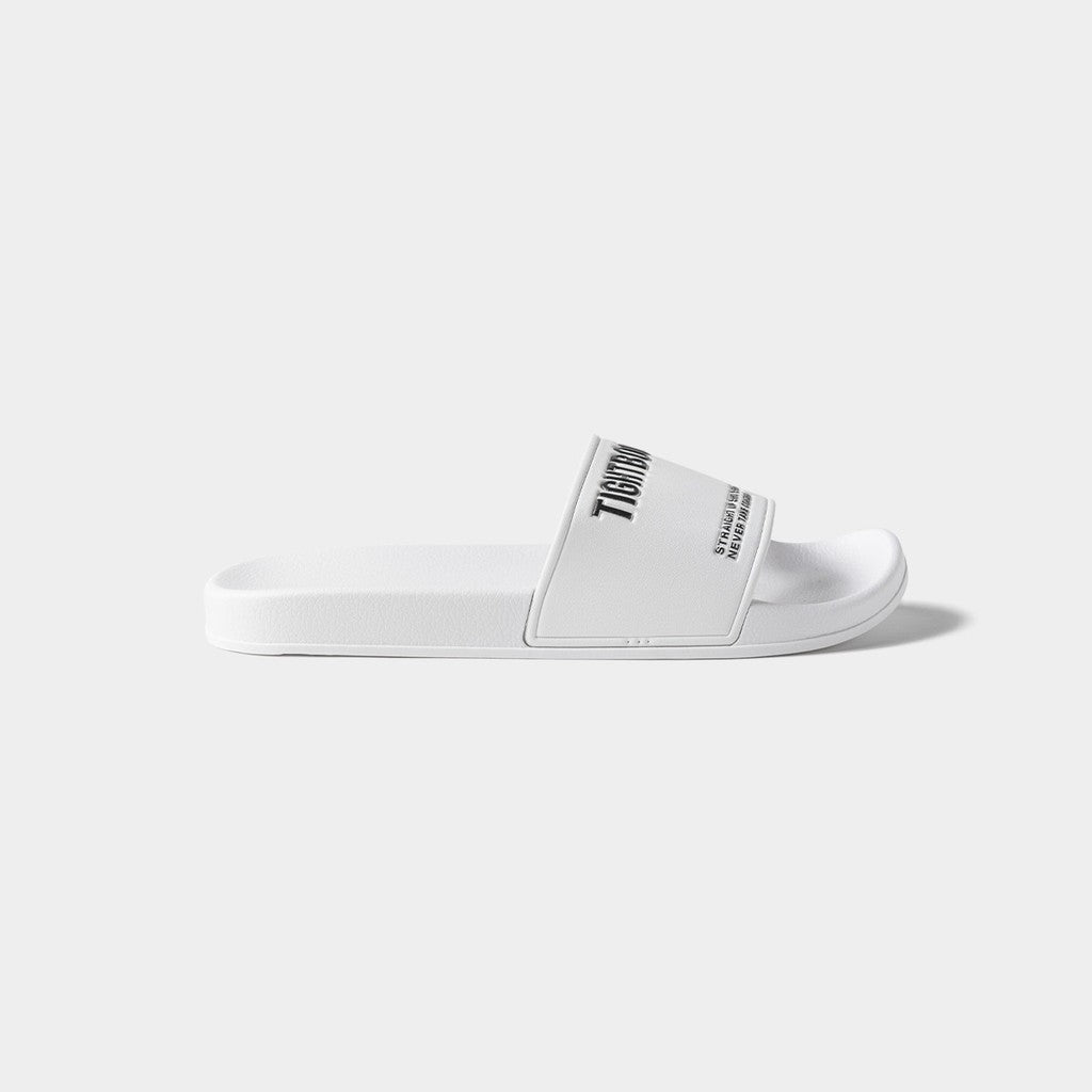 LABEL LOGO SLIDE SANDAL #WHITE [SS24-A20]