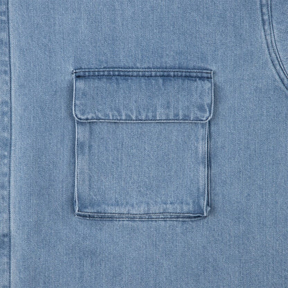 BLEACHED DENIM BIG SHIRT #INDIGO [CES26SH02]