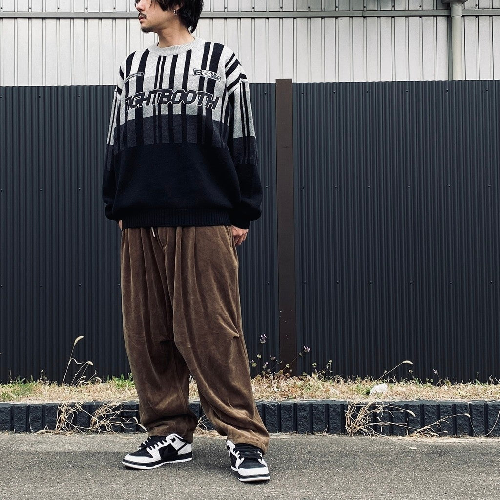 VELOUR BALLOON PANTS #Olive [SS26-B06]